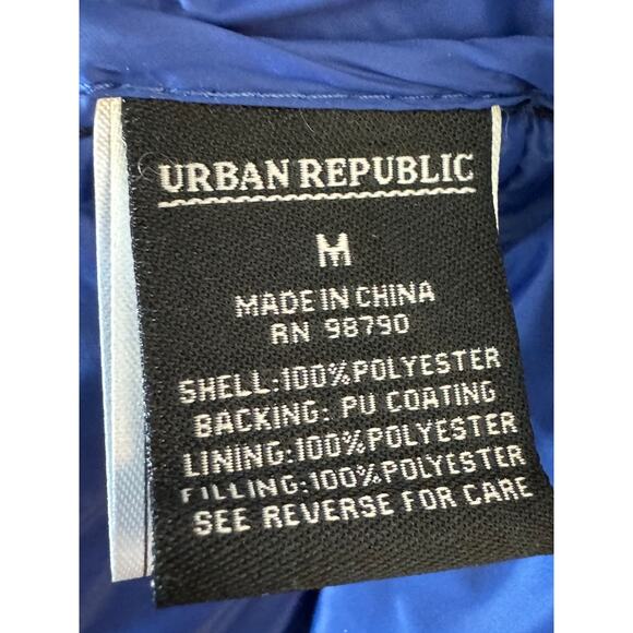 New ~ URBAN REPUBLIC ~ NORDSTROM ~Black Packable Puffer Jacket Size M - Picture 4 of 6